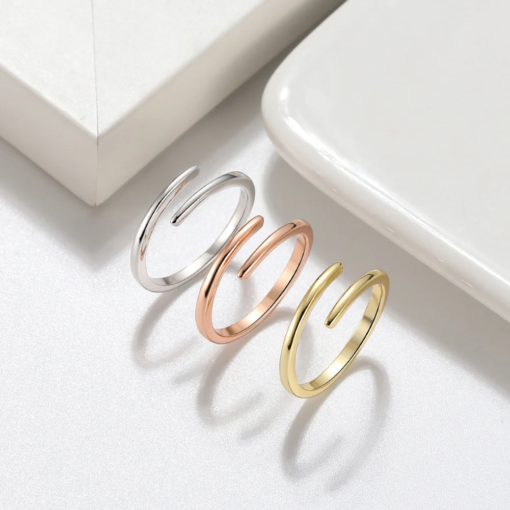 ADJUSTABLE TWIST ETERNITY BAND IN STERLING SILVER - Image 2
