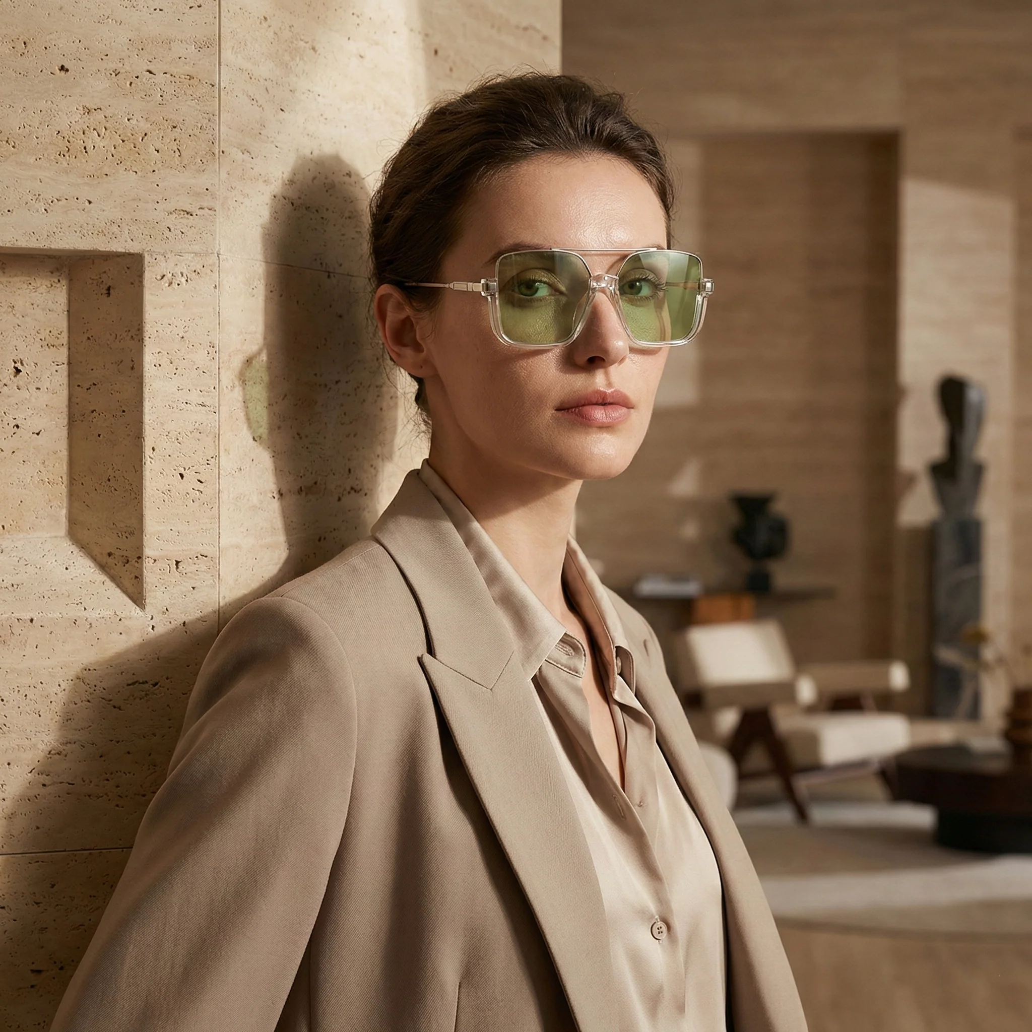 AUREX SQUARE AVIATOR SUNGLASSES - Image 2