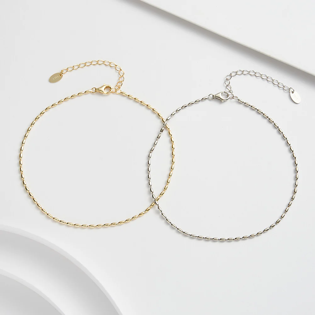 CHAIN ANKLET IN STERLING SILVER