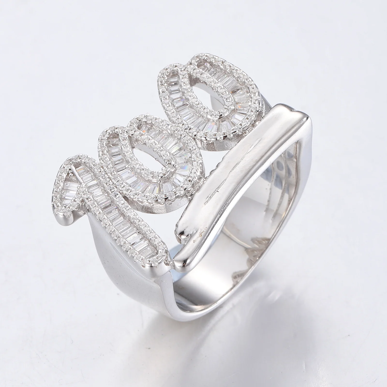 MOISSANITE 100 POINTS RING IN STERLING SILVER