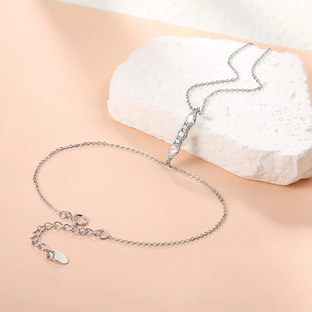 MOISSANITE CELESTE HAND HARNESS BRACELET IN STERLING SILVER