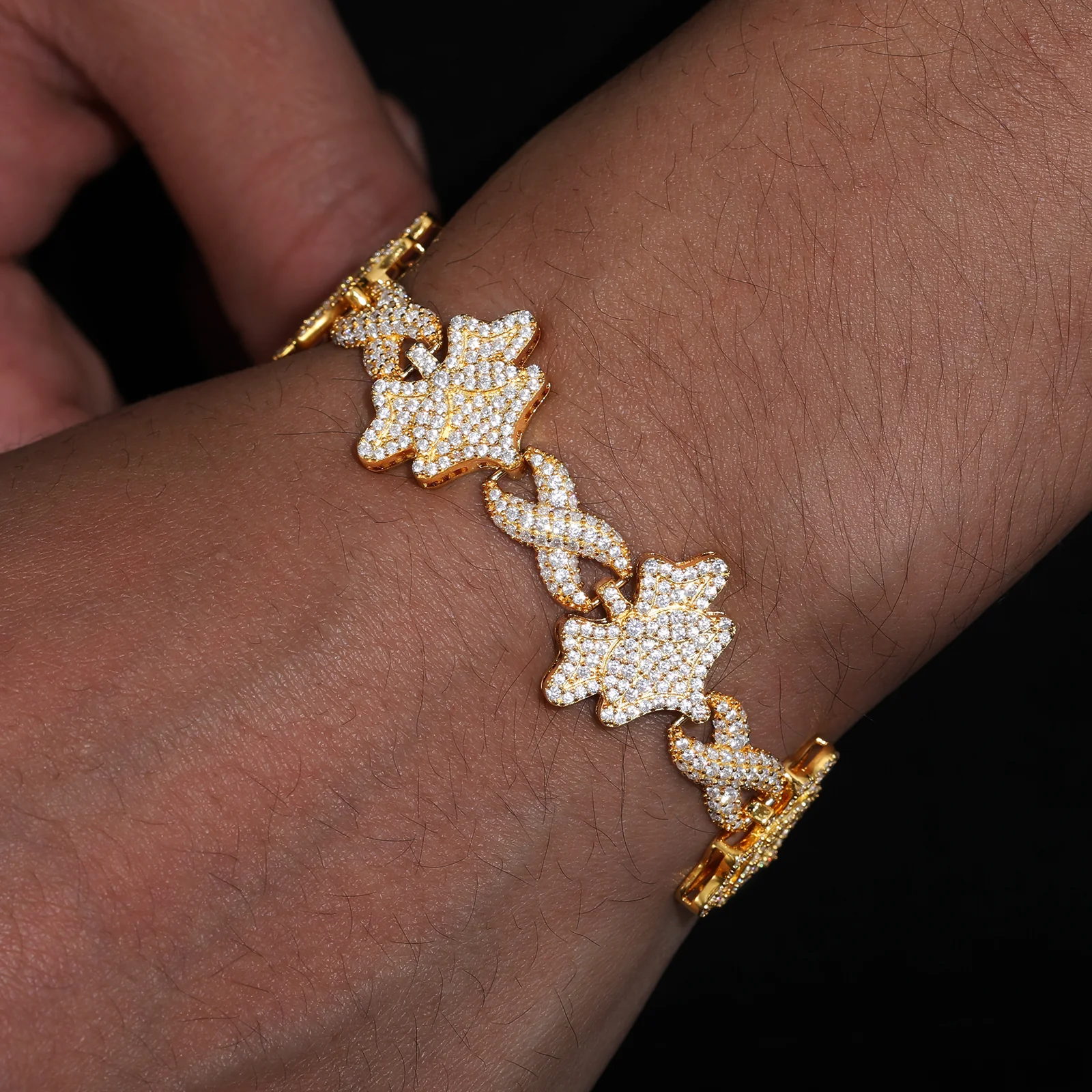 MOISSANITE DIAMOND STAR INFINITY CUBAN LINK BRACELET IN STERLING SILVER - Image 3