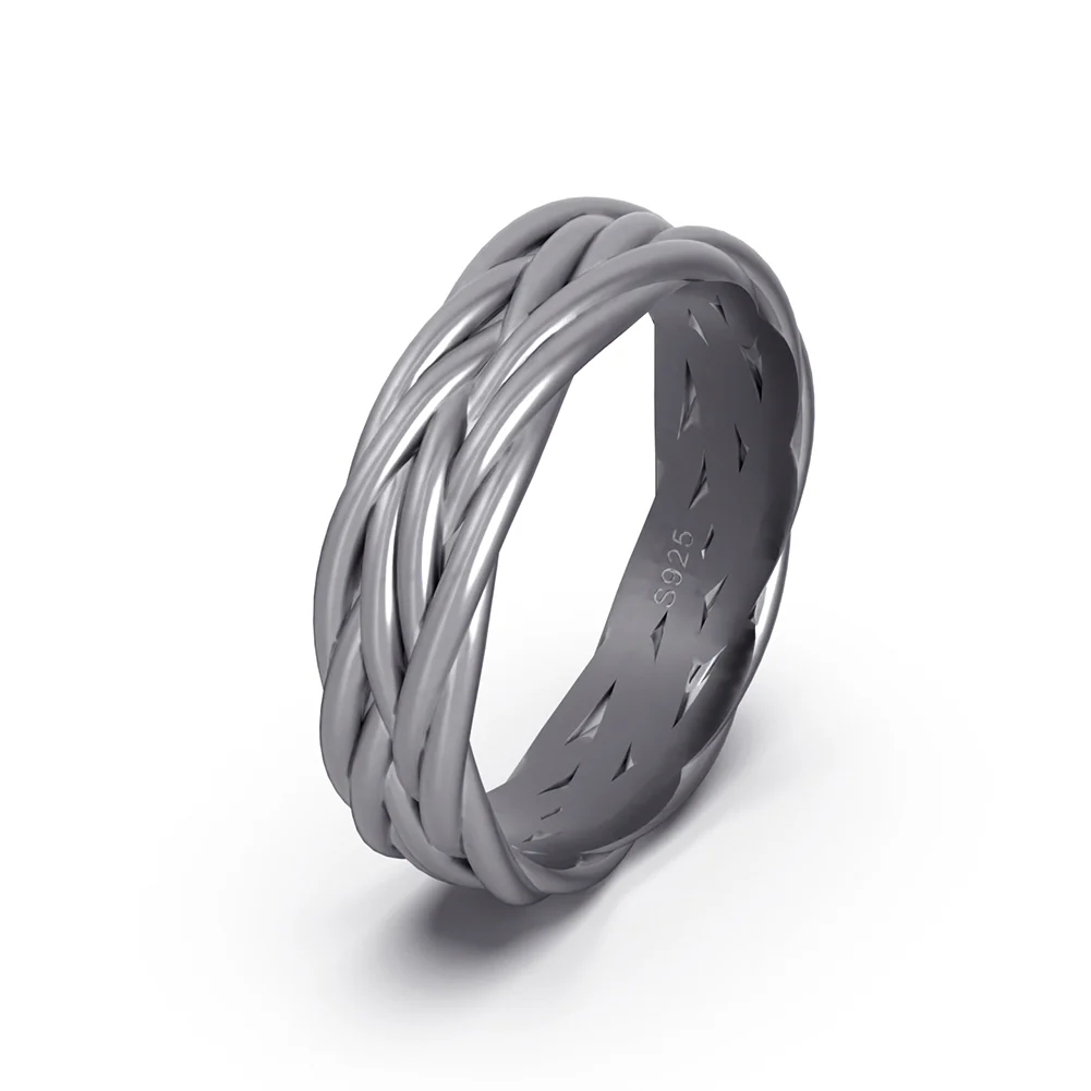 ROCK RING IN STERLING SILVER